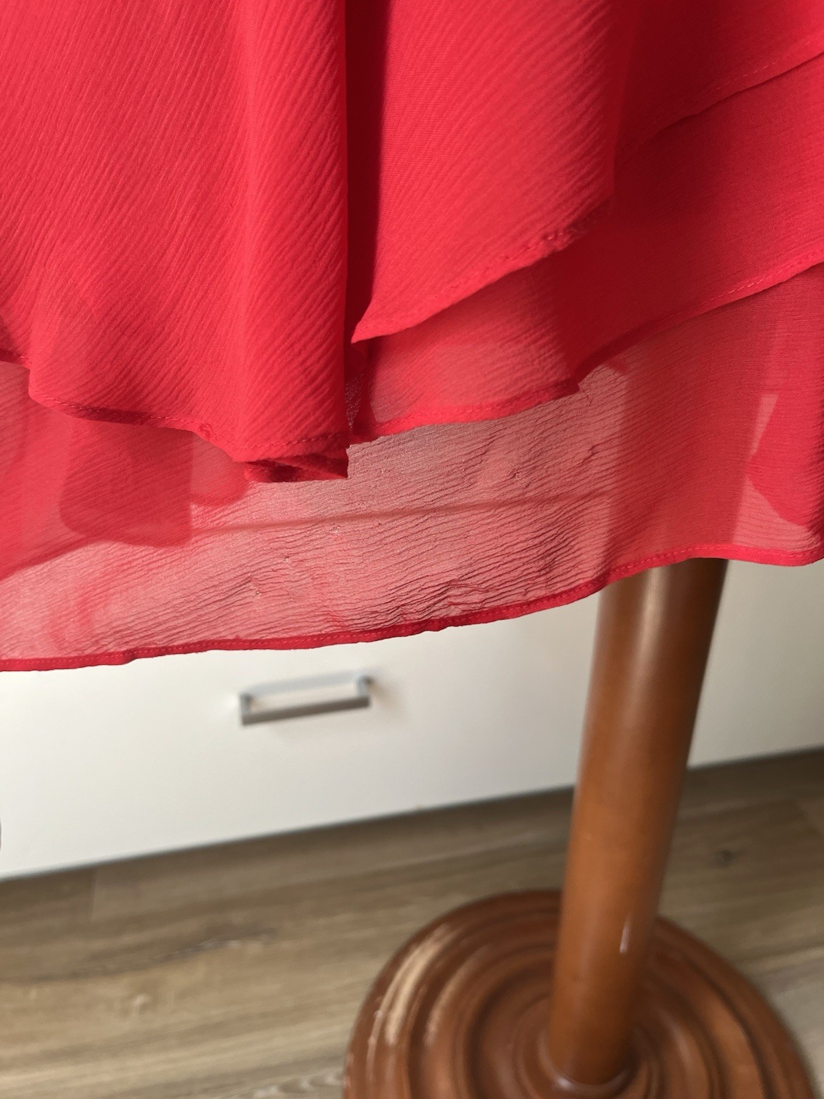 Opening Ceremony Blaze Red Silk Ruffle Dress V Neck- Size 6