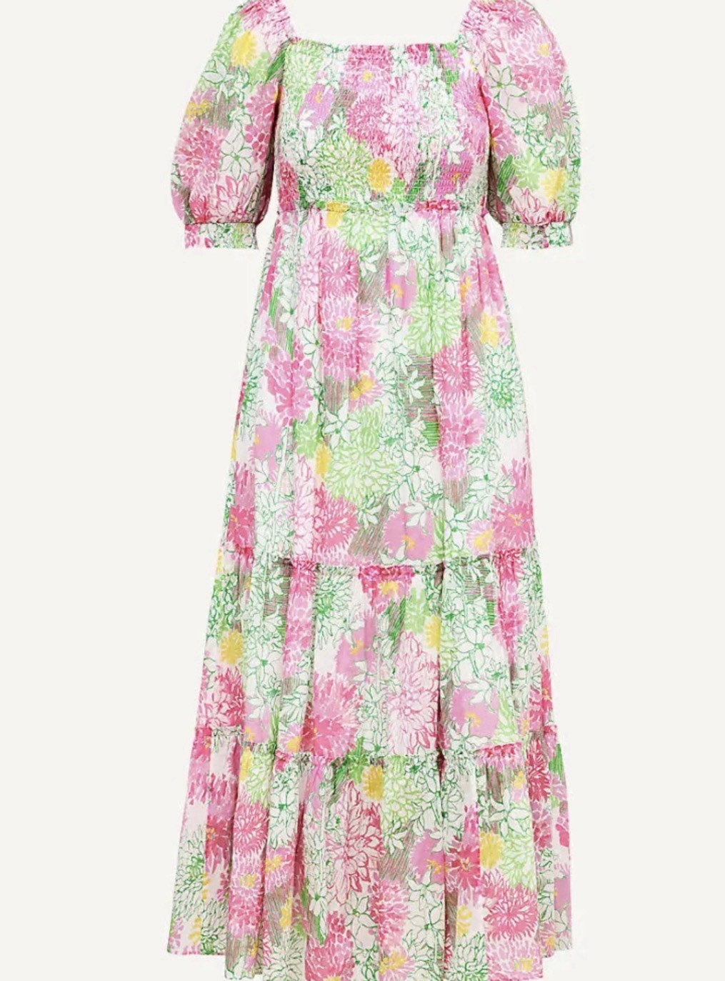 Lilly Pulitzer Hadly Short Slv Maxi Dress Sz XS NWT Color:Resort White Mum Patch