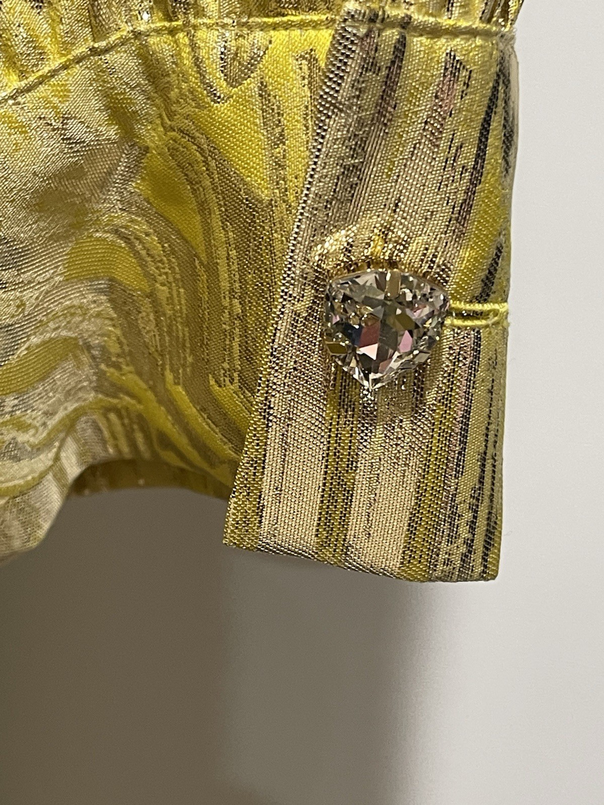 MARINA RINALDI FORMAL EVENING YELLOW/GOLD GOWN BROCADE DRESS US-20 NWT $2,800