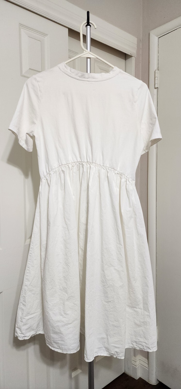White Korean Midi Dress Size Small