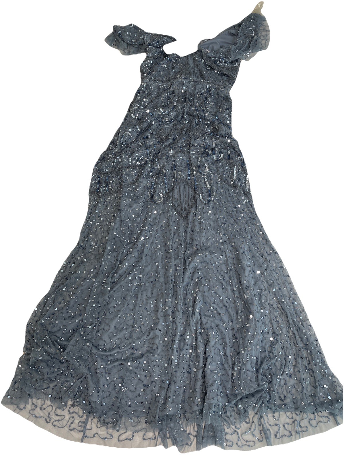 Beauut Women’s Blue ELSIE SEQUIN MIDI DRESS | Size 4