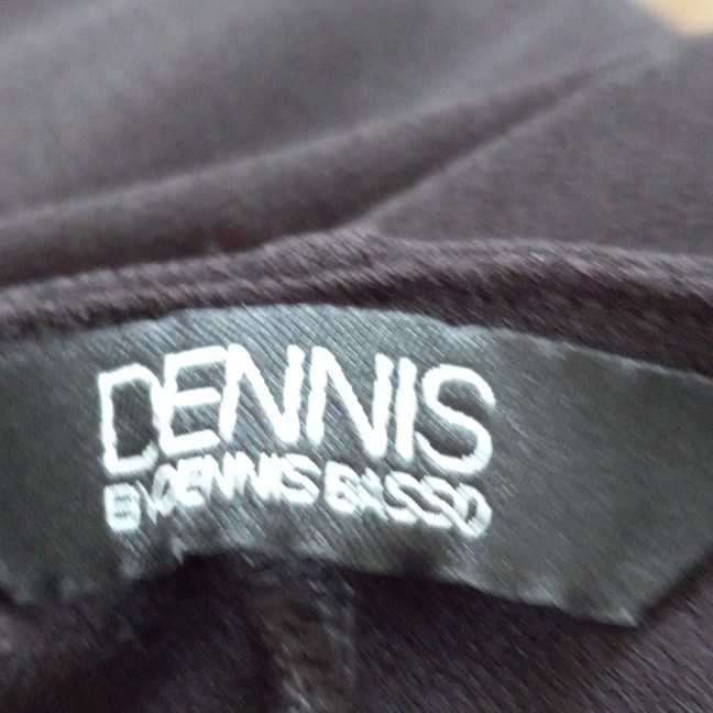 Dennis by Dennis Basso Black Beaded Knee Length Plus 1X Dress 3/4 Sleeve