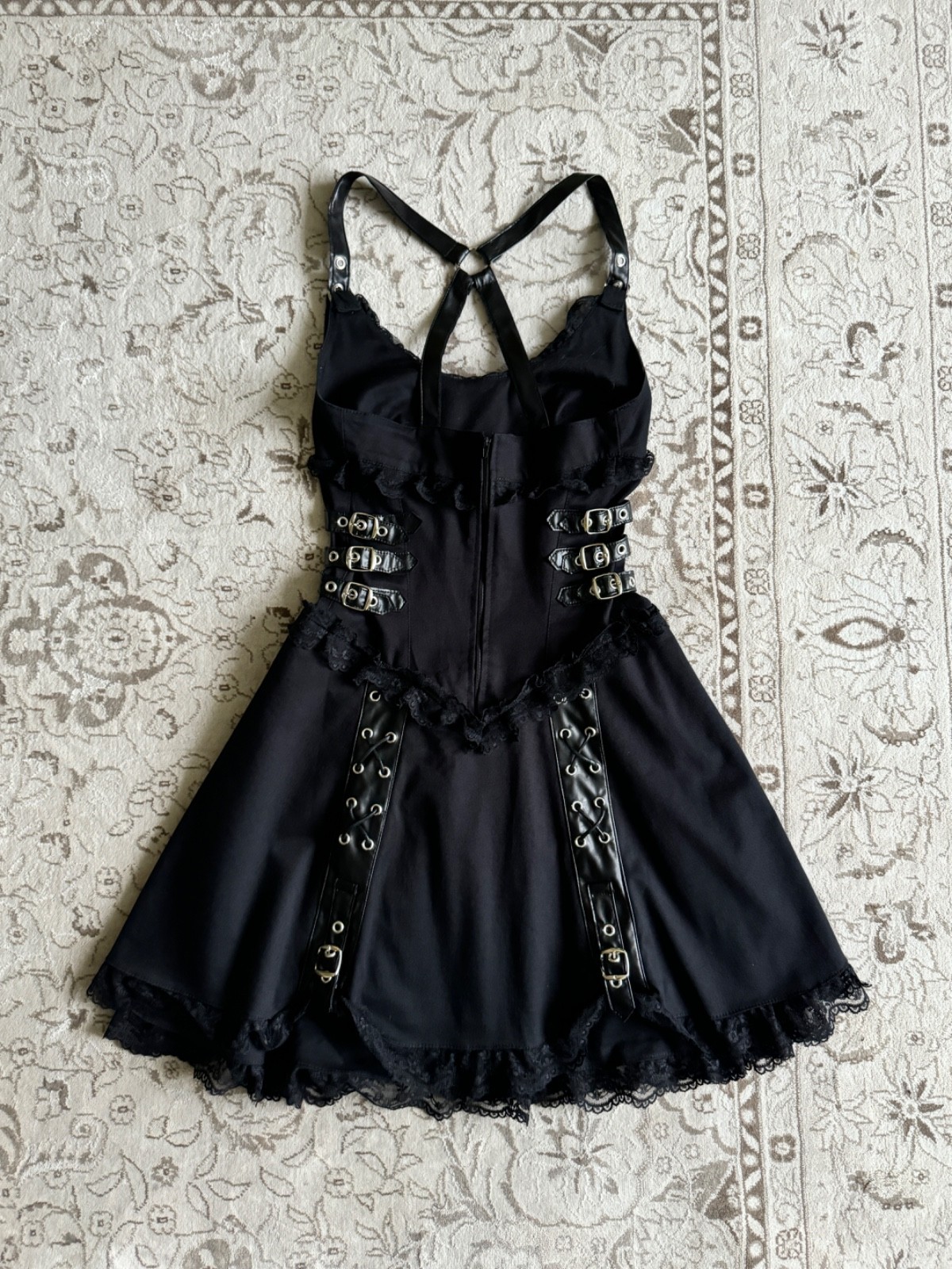 Aderlass Gothic Bondage Lace Mini Dress Avant Garde Lgb Hysteric Glamour Style S