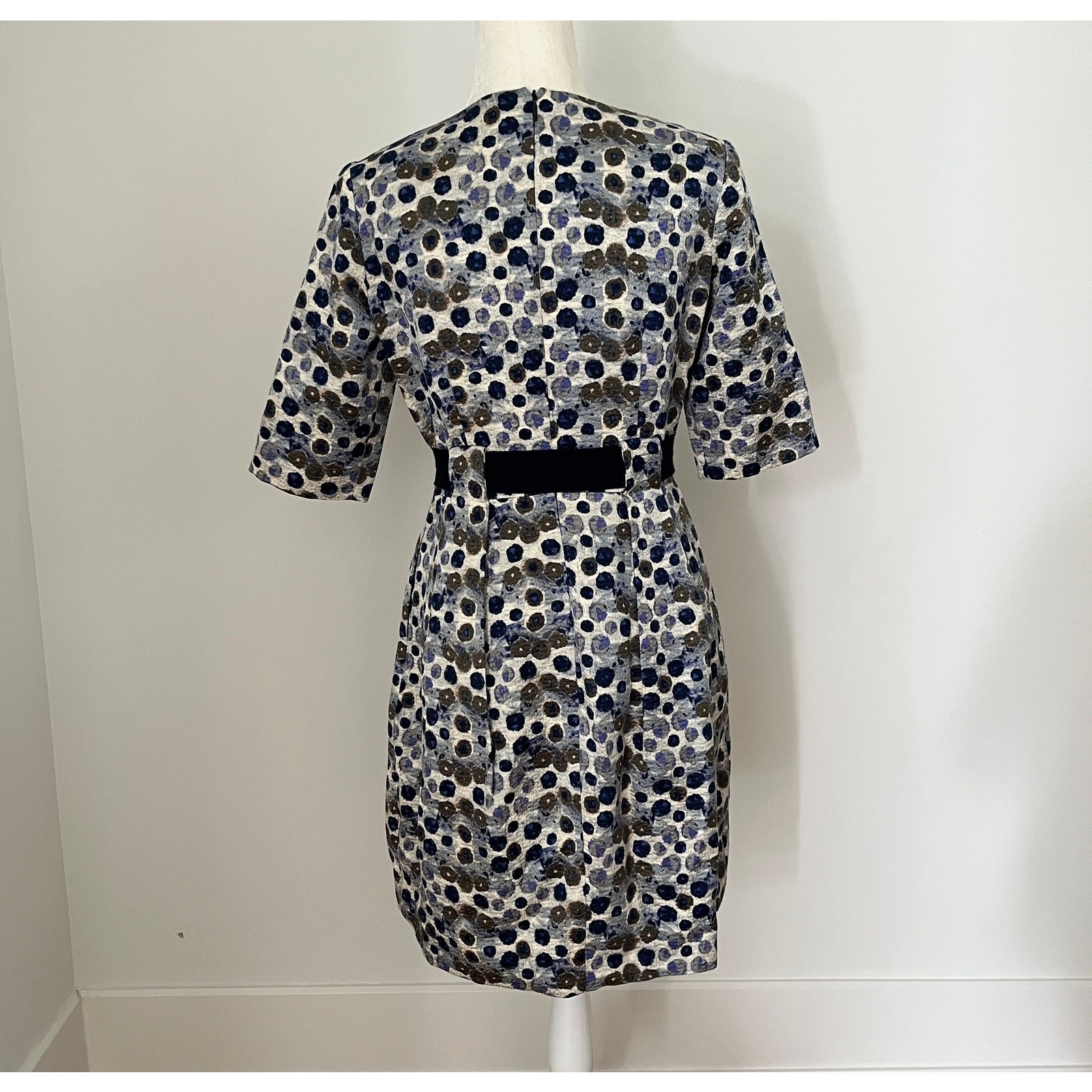 Carolina Herrera Printed Knee-Length Dress Polka Dots sz 6
