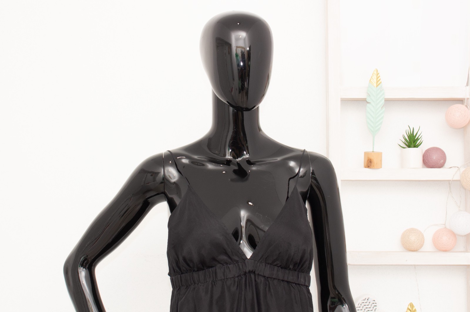 Filippa K Silk Dress Black Asymmetric Draped Sleeveless Fit&Flare Dress M