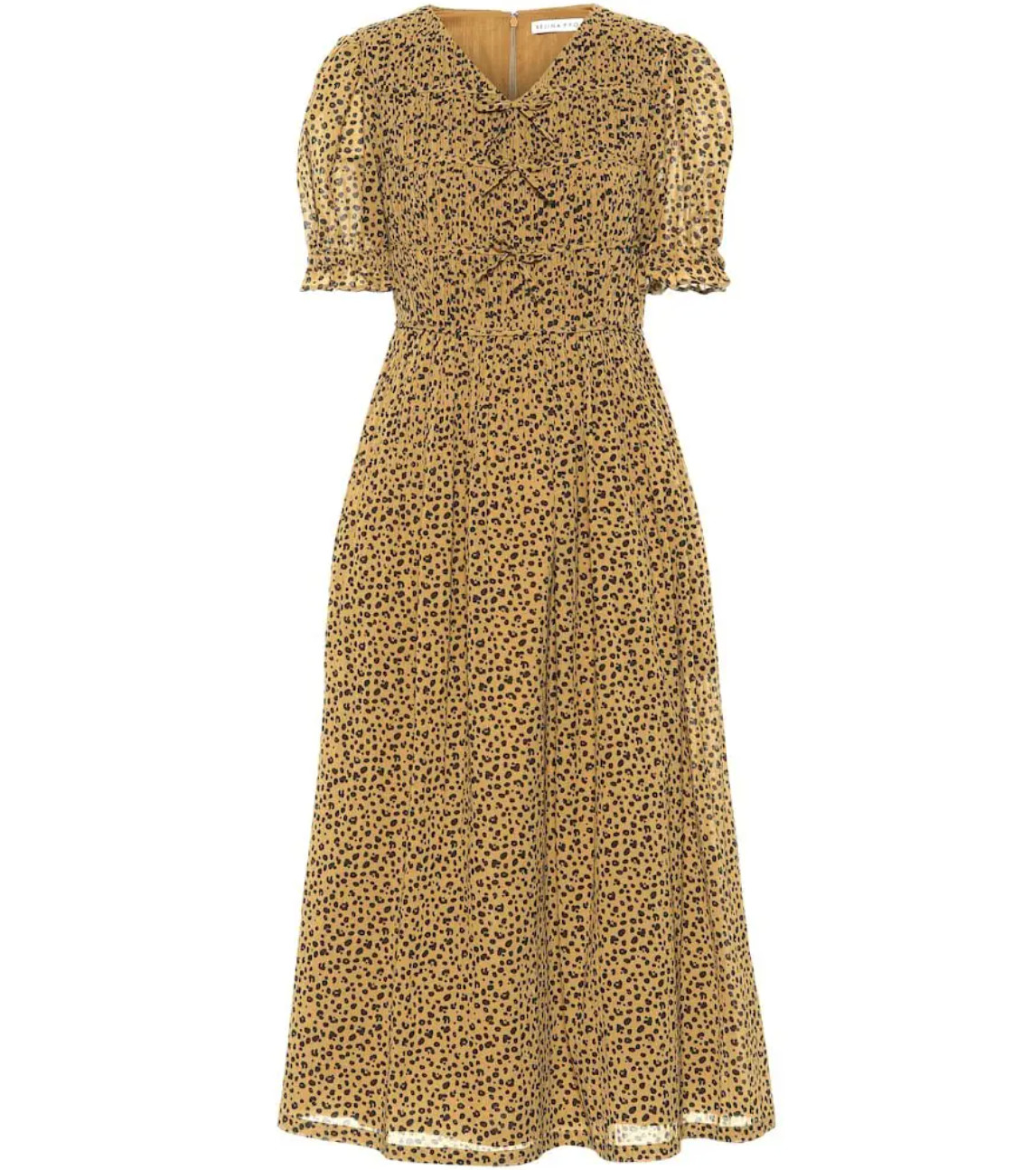 Rejina Pyo Kristen Leopard Midi Dress Size 14 Cotton Voile Designer