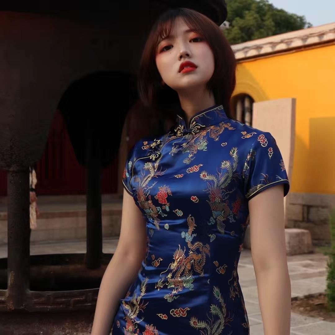 Chinese Retro Republic Style Qipao Sexy Women Cheongsam Vintage Classic Gift