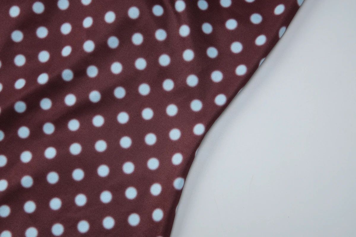 Women’s Polka Dot Halter Mini Dress Backless Lace Up Summer Dress