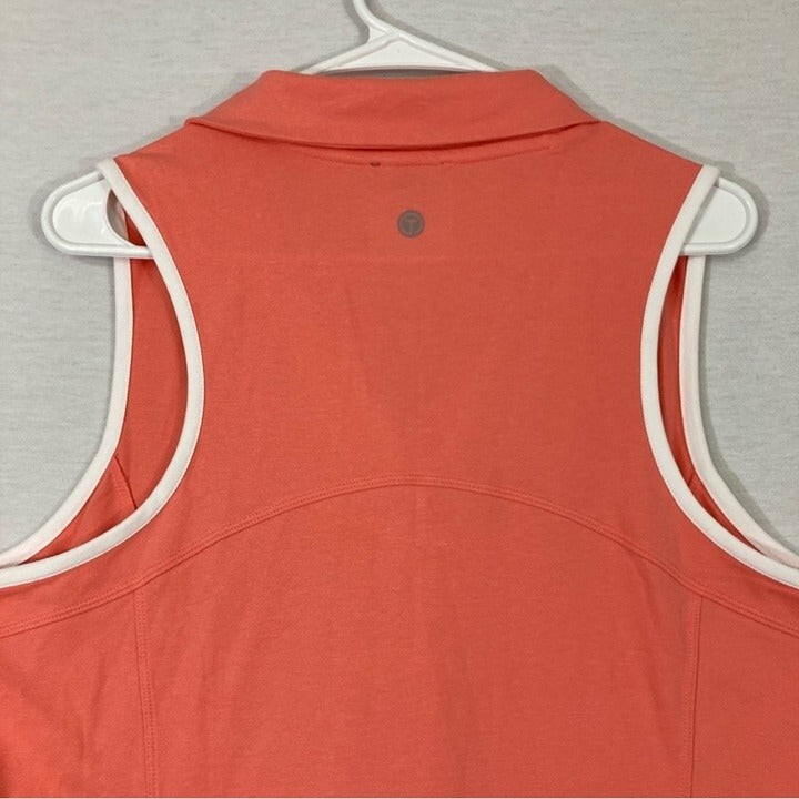 Talbots Orange Active Sleeveless Colar Piqué Polo Dress size XLP Golf Outdoor