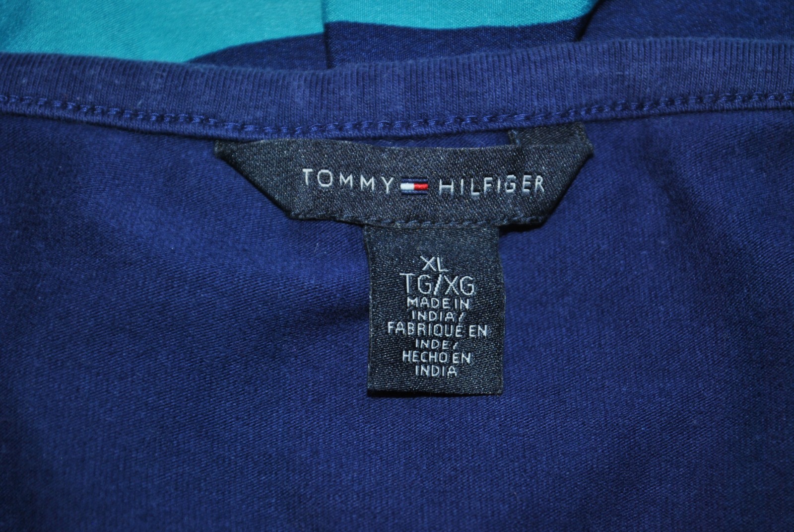 Tommy Hilfiger Navy Teal Striped Cami Summer Dress Size XL