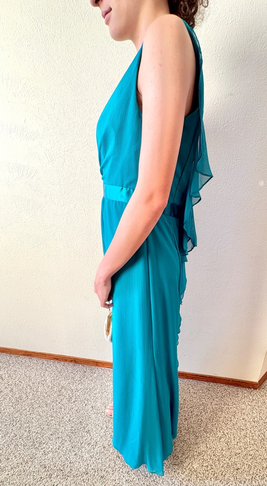 David’s Bridal chiffon empire waist maxi formal dress NWT sz 10 Oasis