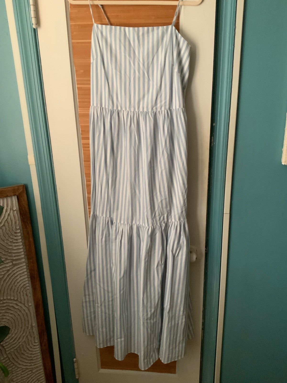 rag & bone Blue White Striped Leilah Poplin Dress Size S NWOT Reg $428