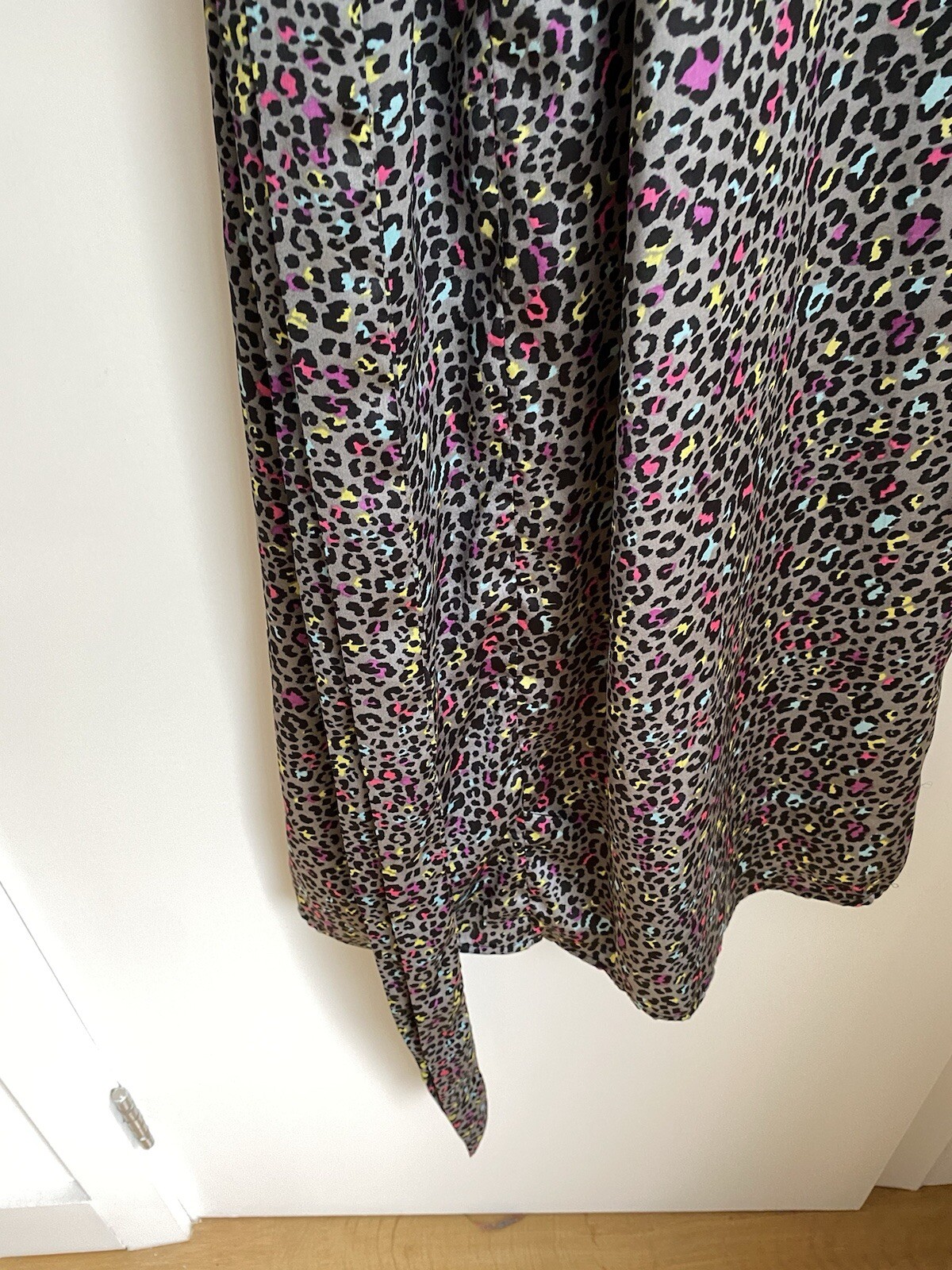 Dancing Leopard SilkFred DOVE maxi dress multi colour animal print UK 10 BNWT