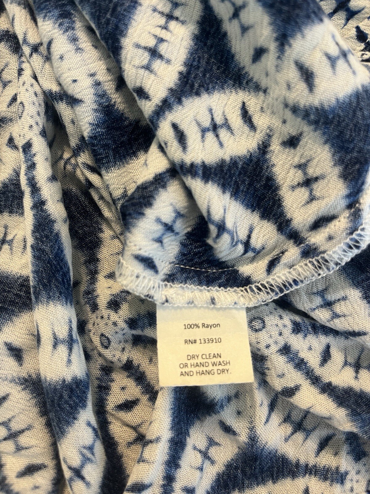 Show Me Your Mumu Rancho Mirage Lace Up Dress Blue White Mini Beach Dress Size M