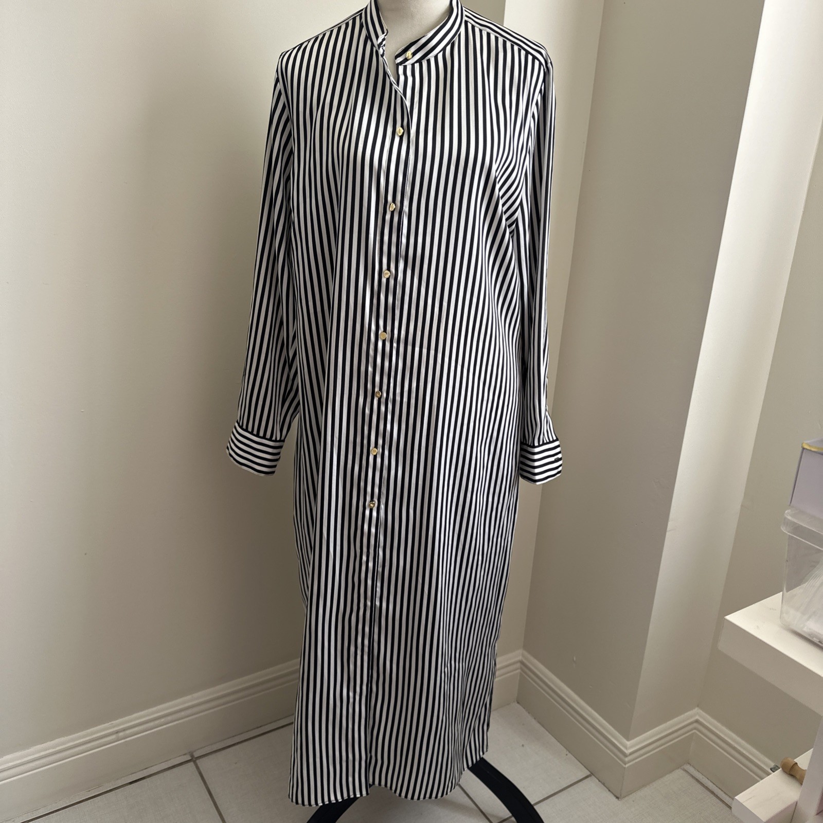 Lauren by Ralph Lauren Striped Bicolor Shirt Dress. Sz 14. See pics.