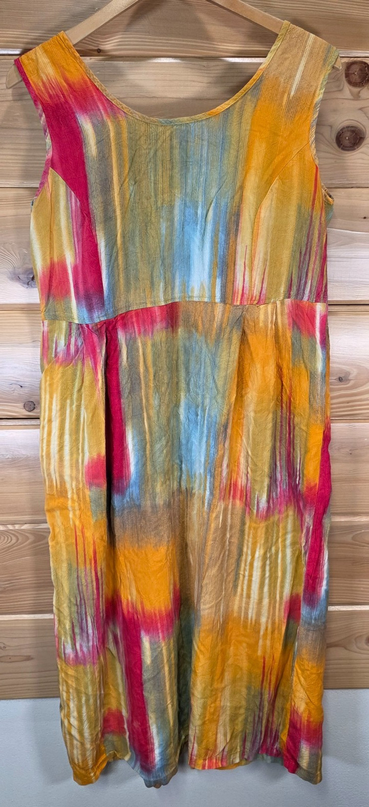 VTG Jams World Pastel Dress Women XL Stain READ