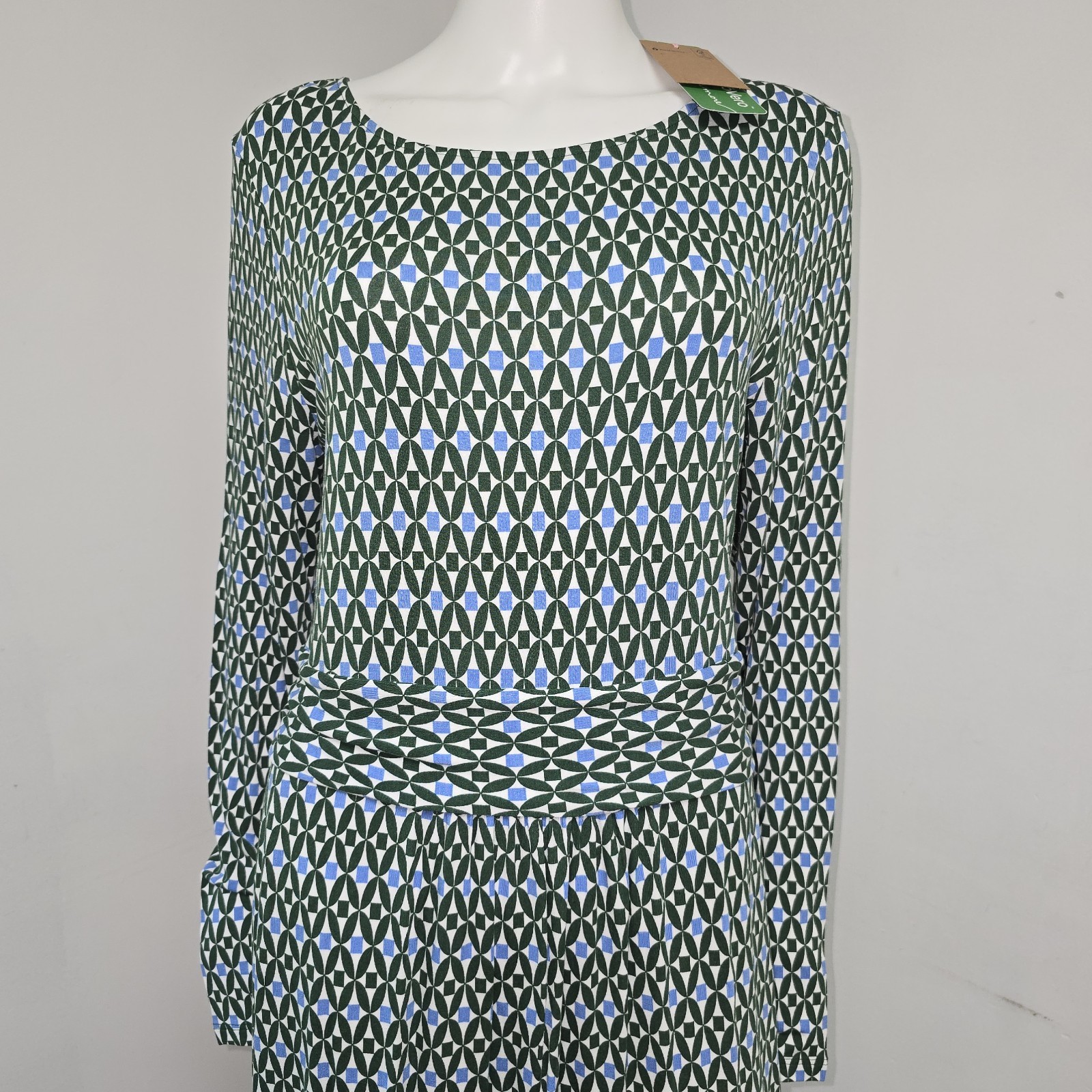 Boden Amelie Jersey Knit Printed Dress Size 16/18R UK20 Pockets Stretch L/S NWT