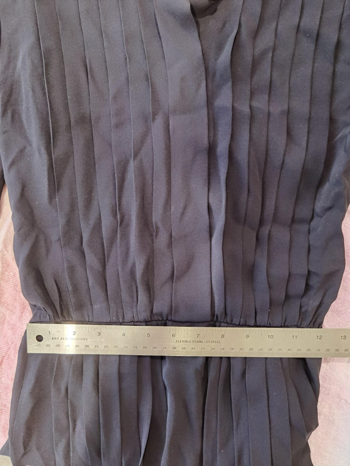FR38 Silk Yves Saint Laurent Rive Gauche Dress & Belt Vintage 1992