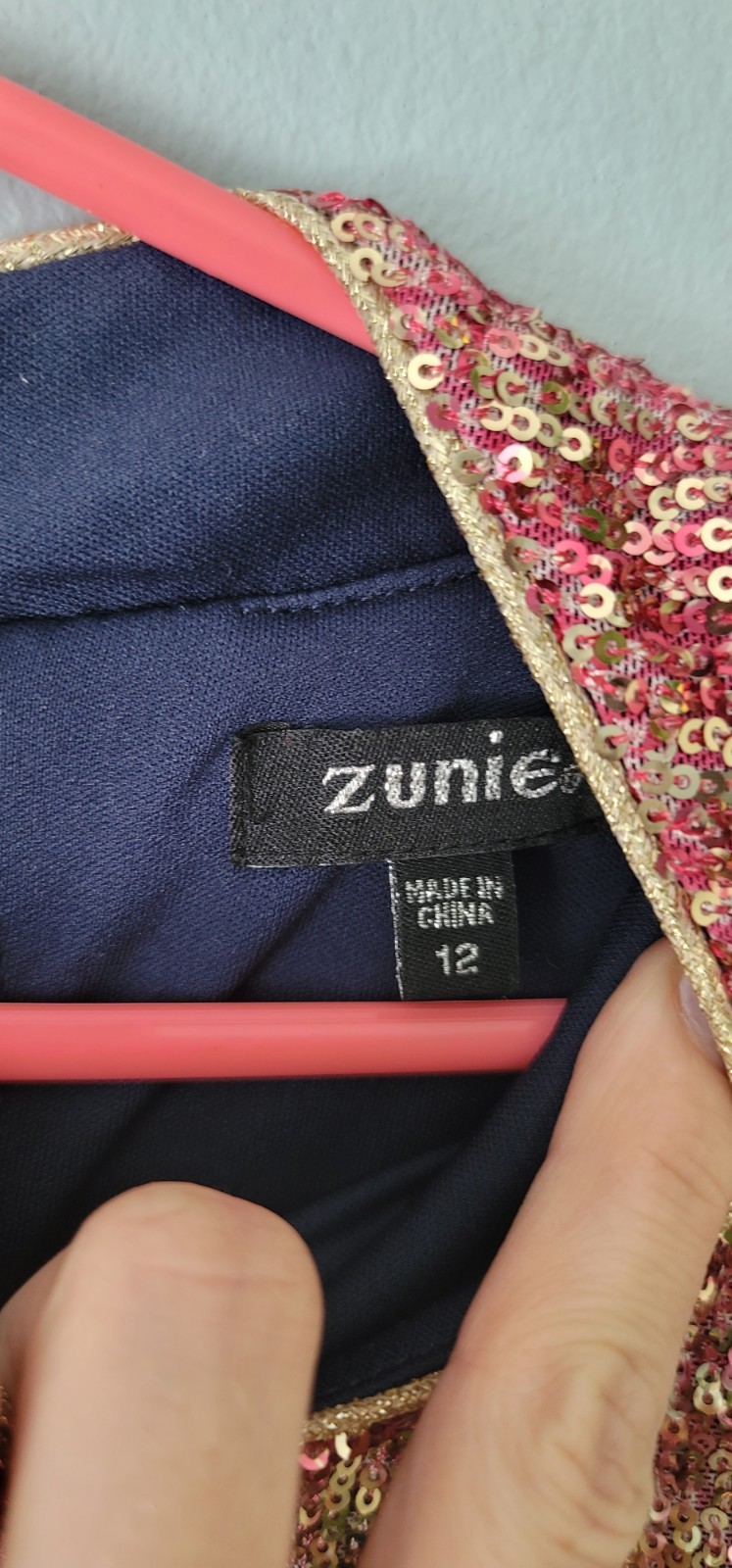 Zunie Gradient Sequin Shift Dress Multicolor Sz 12