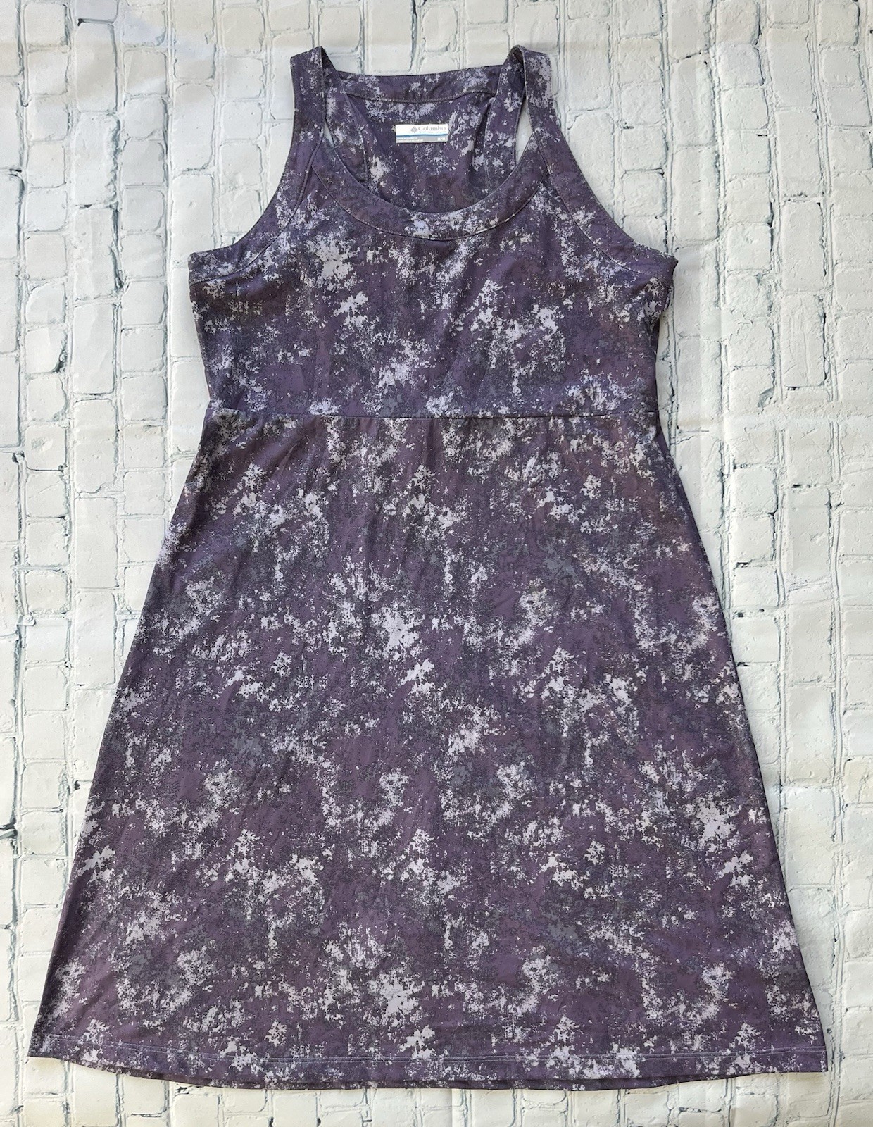 Columbia Sportswear Racer Back Tank Dress Purple Med Cold Bay Athleisure Outdoor