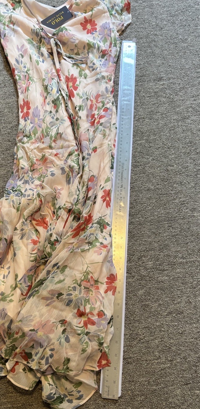 Polo Ralph Lauren Size 4 Floral Flutter Sleeve Midi Dress NWT