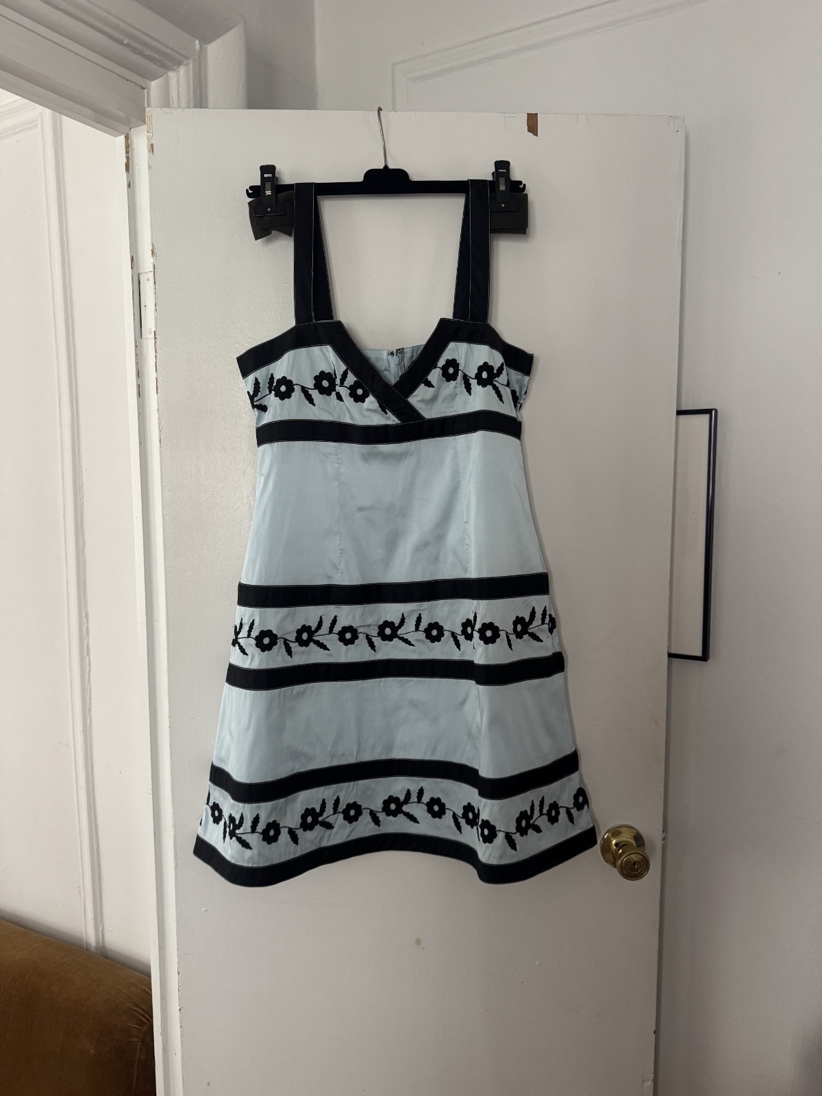 Batsheva Lila Dress in Powder Blue – Mini Dress – Size 6 / M – Good Condition