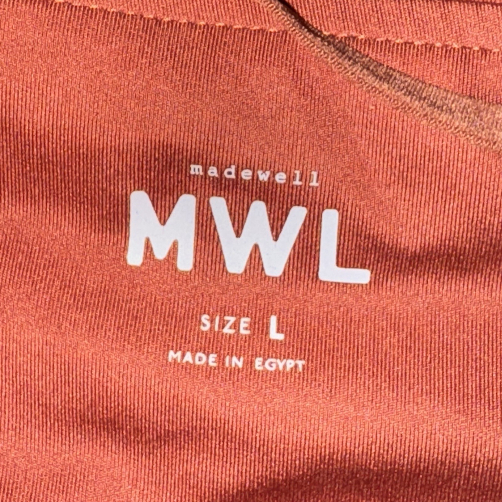 MWL Madewell Weathered Brick Flex Fitness Dress Size L NWOT!