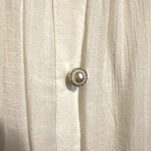 White Tie Sleeve Midi Dress Plus Size 26/28 NWOT Fully Lined