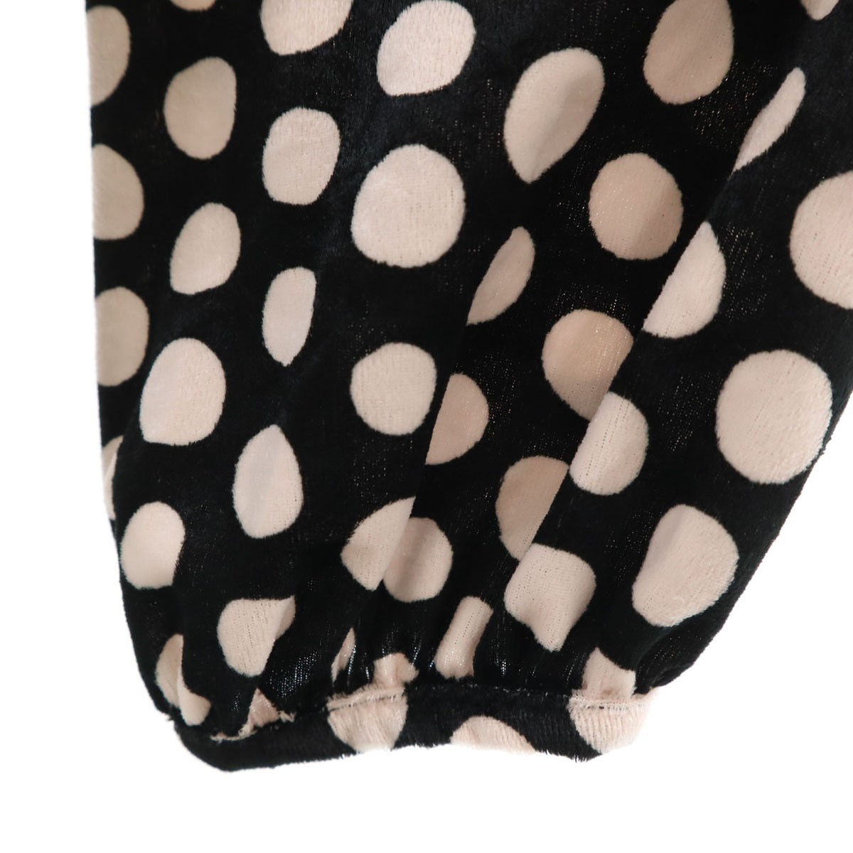 Used ANAYI made in Japan Dot Pattern Long sleeve Velor-like one piece Women