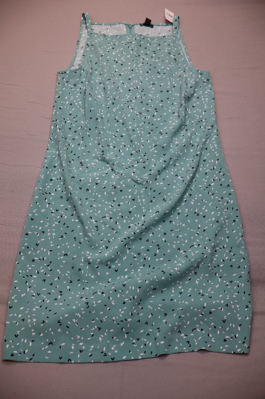 NEW Ann Taylor Women’s Green Sleeveless Zip Tank Cami Shift Mini Dress Size 2