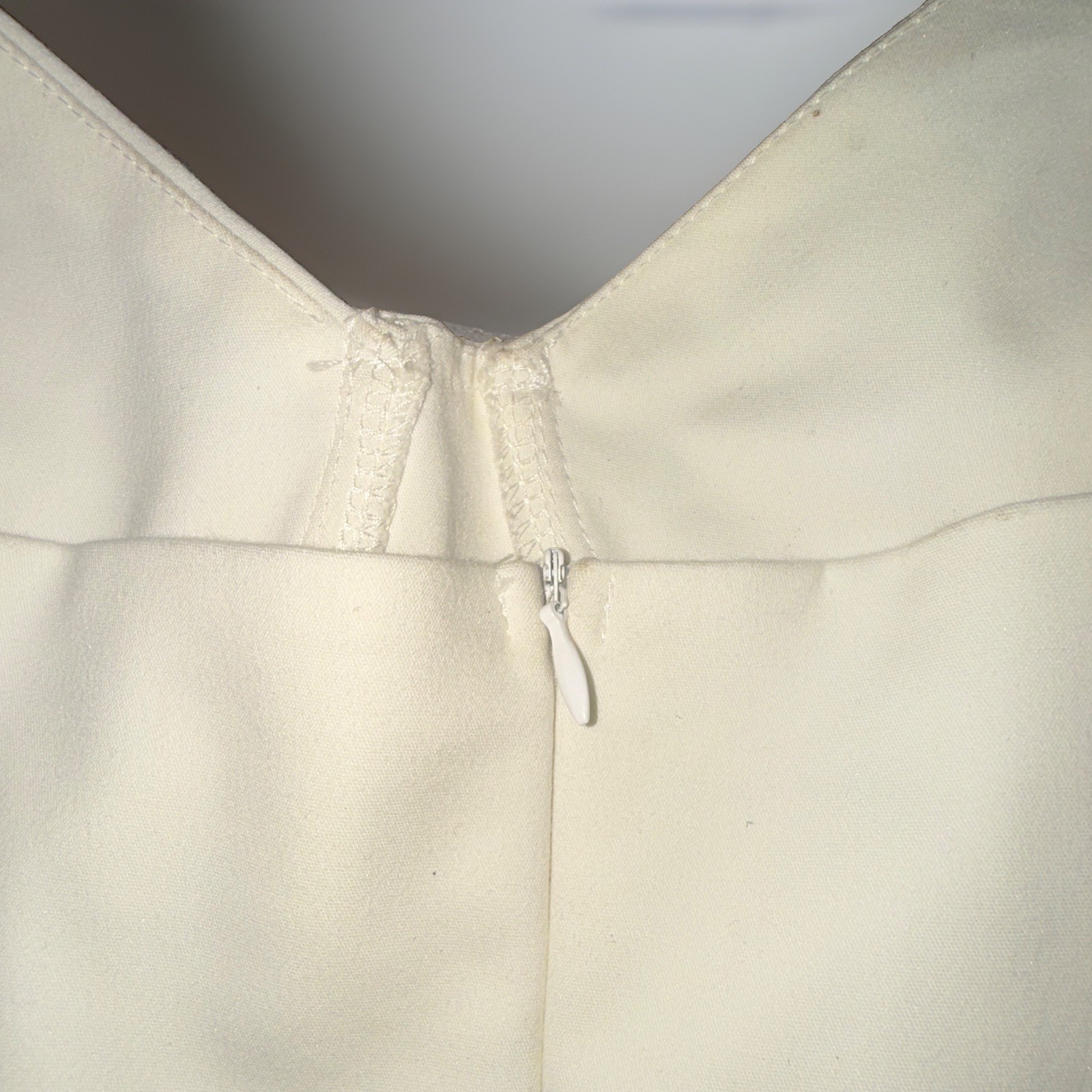 Princess Polly White corset Sweetheart Strappy bustier Knit Mini Dress Zip sz 8