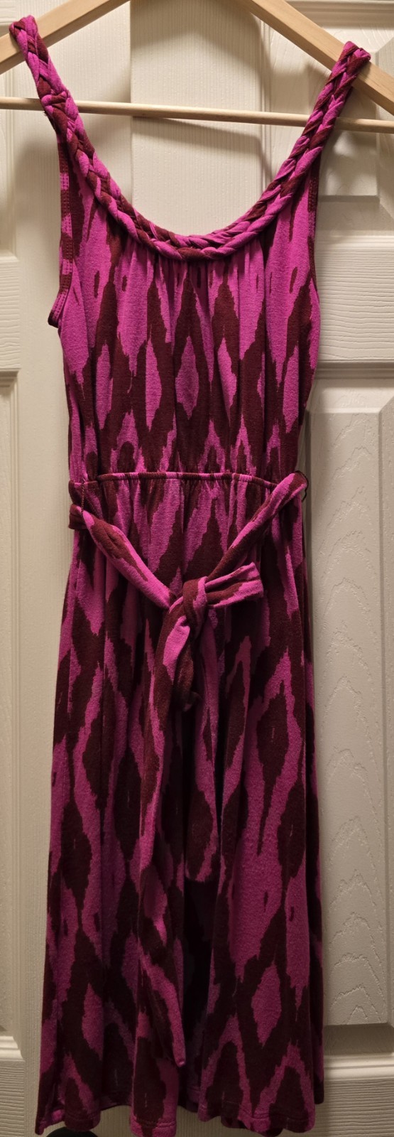 GAP Women’s Fuschia Pink And Maroon Print Summer Maxi Dress