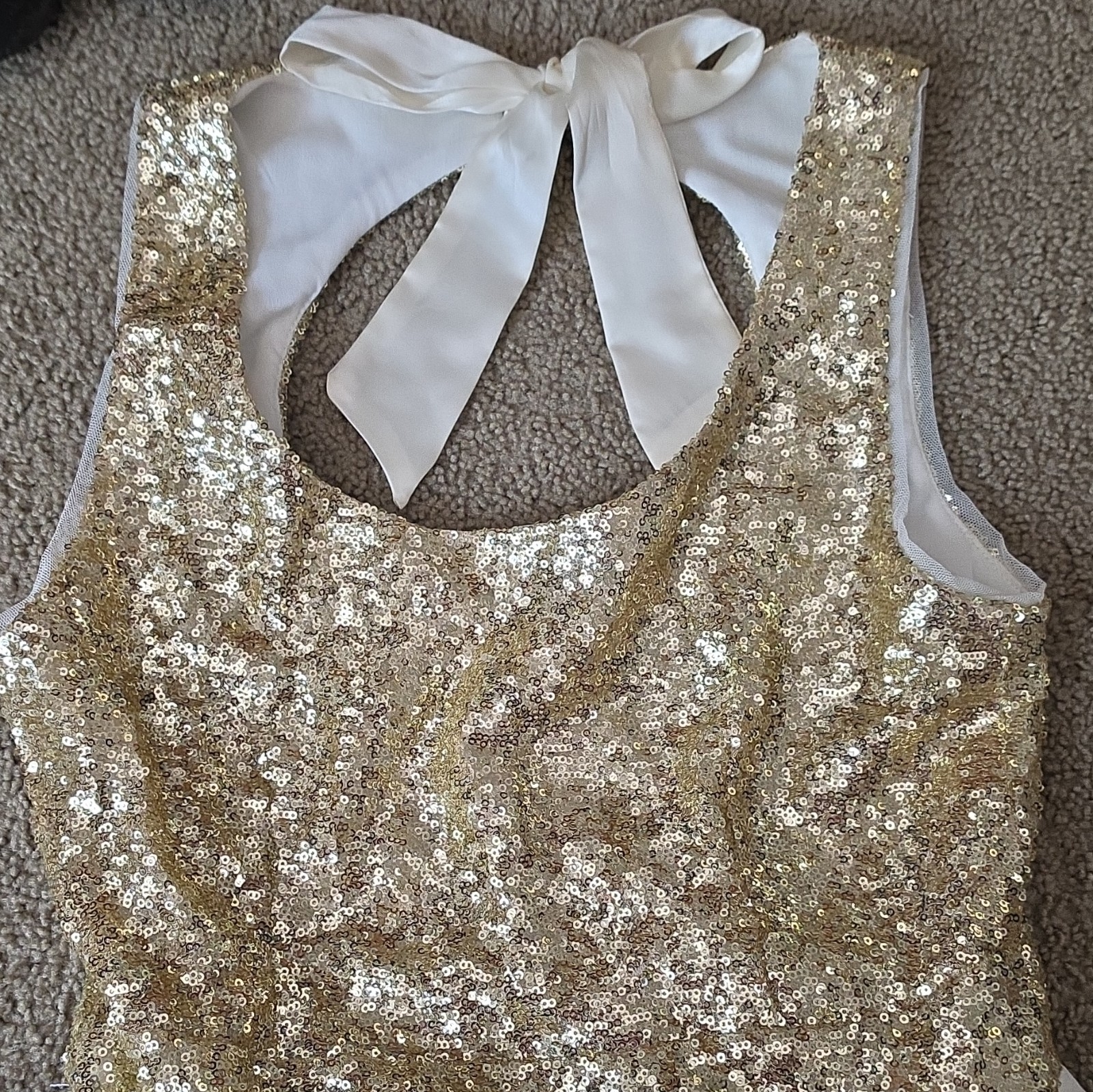 Azazie A-Line Party/Formal Dress V-Neck Spaghetti Straps Short Gold, 4 DRESSES