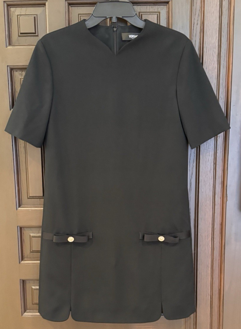 Versace Wool Blend Shift Dress Size 40 / 4