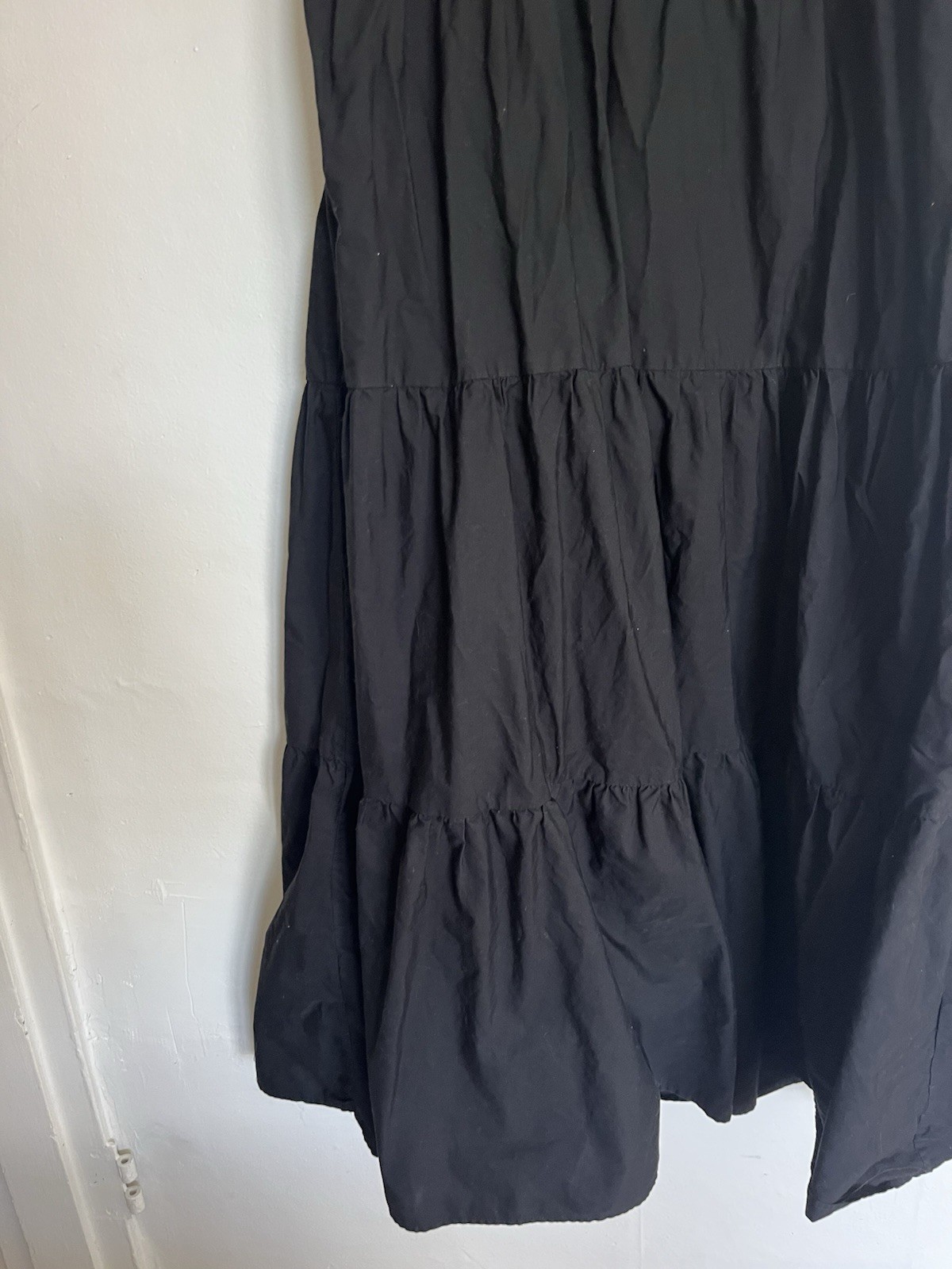 Little Moon Black Puff Sleeve Cenote Poplin Dress