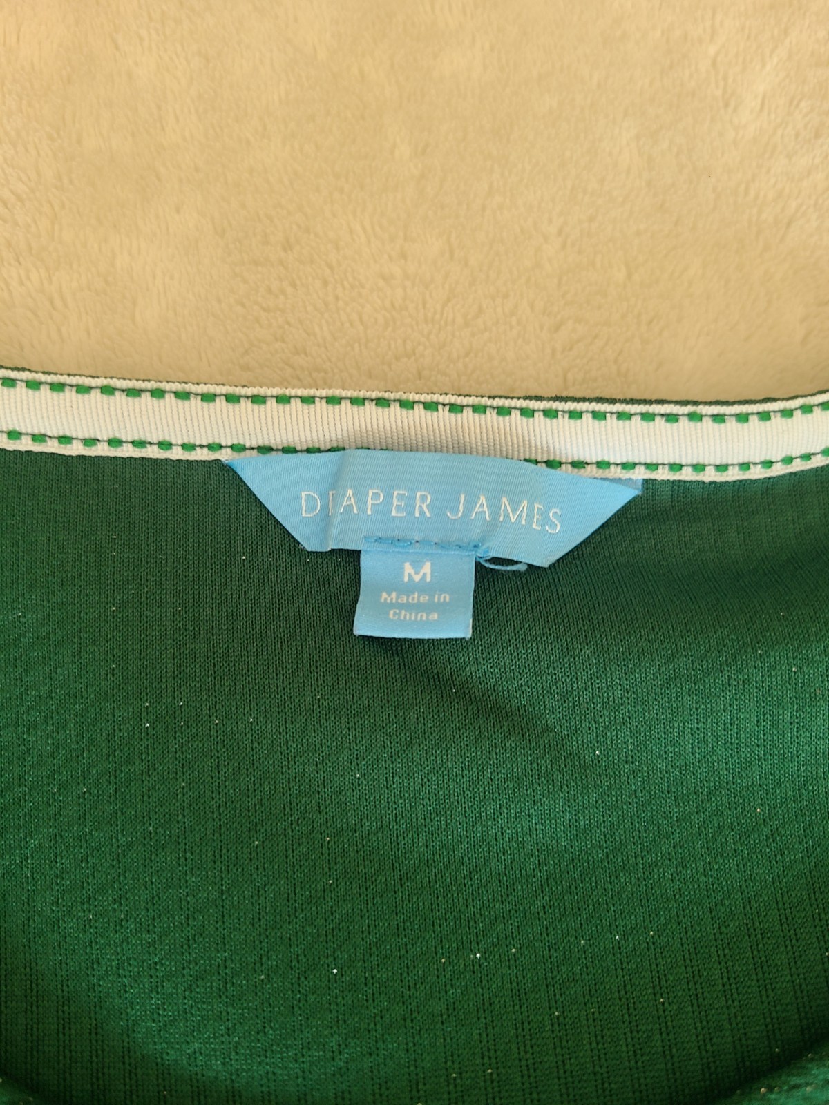 Draper James Emerald Green Silver Shimmer Fit-and-Flare Dress Size M