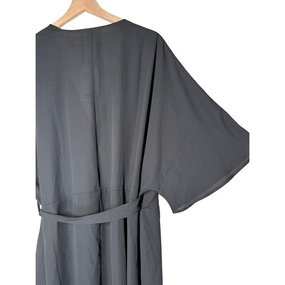 Standards & Practices 3X Black Kimono Wrap Dress NWT