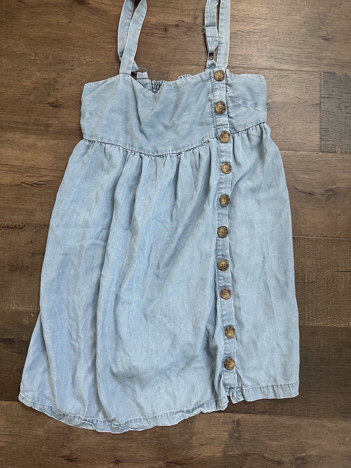 Urban Outfitters Side Button Chambray Denim Babydoll Medium Hps Length 33’
