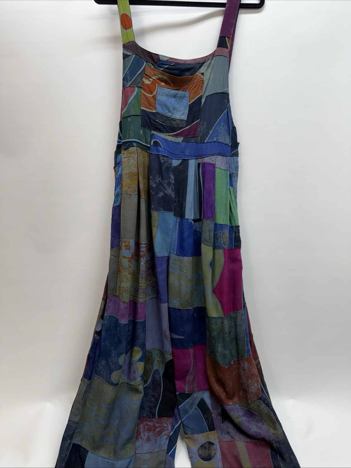 NWT Tanami Baggy Patchwork Overall Jumpsuit Sz M/L Handmade Pockets Boho Hippie