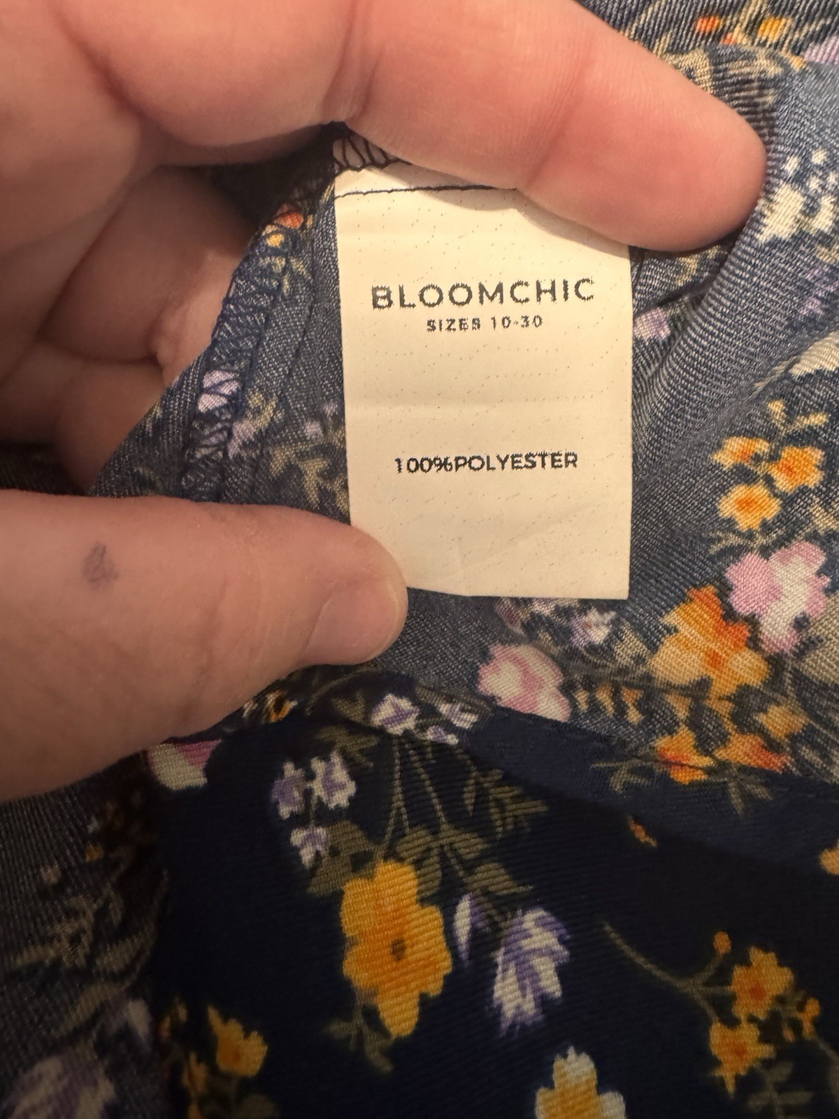 BloomChic Ditsy Floral Ruched Square Neck Puff Sleeve Dress Size 14-16