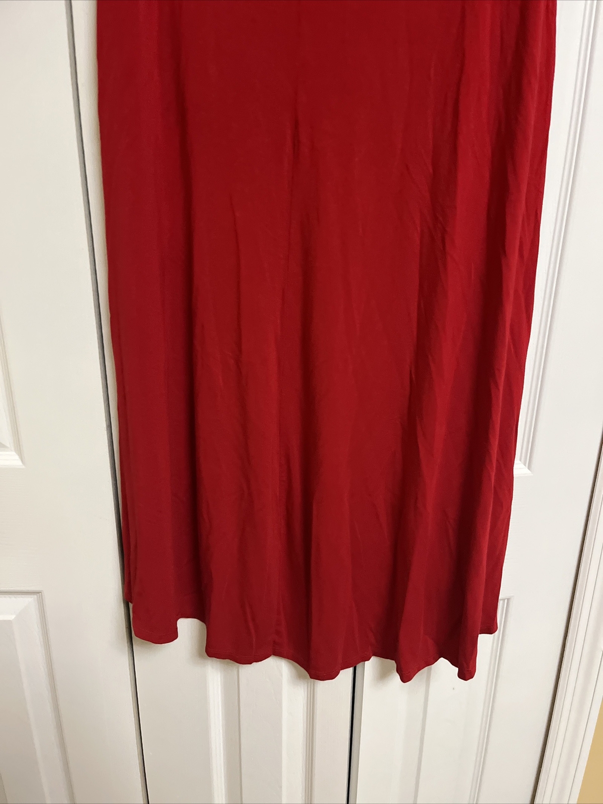 Philosophy Scarlet Red Stretch Short Sleeve Hi- Low T-Shirt A-Line Dress Size M