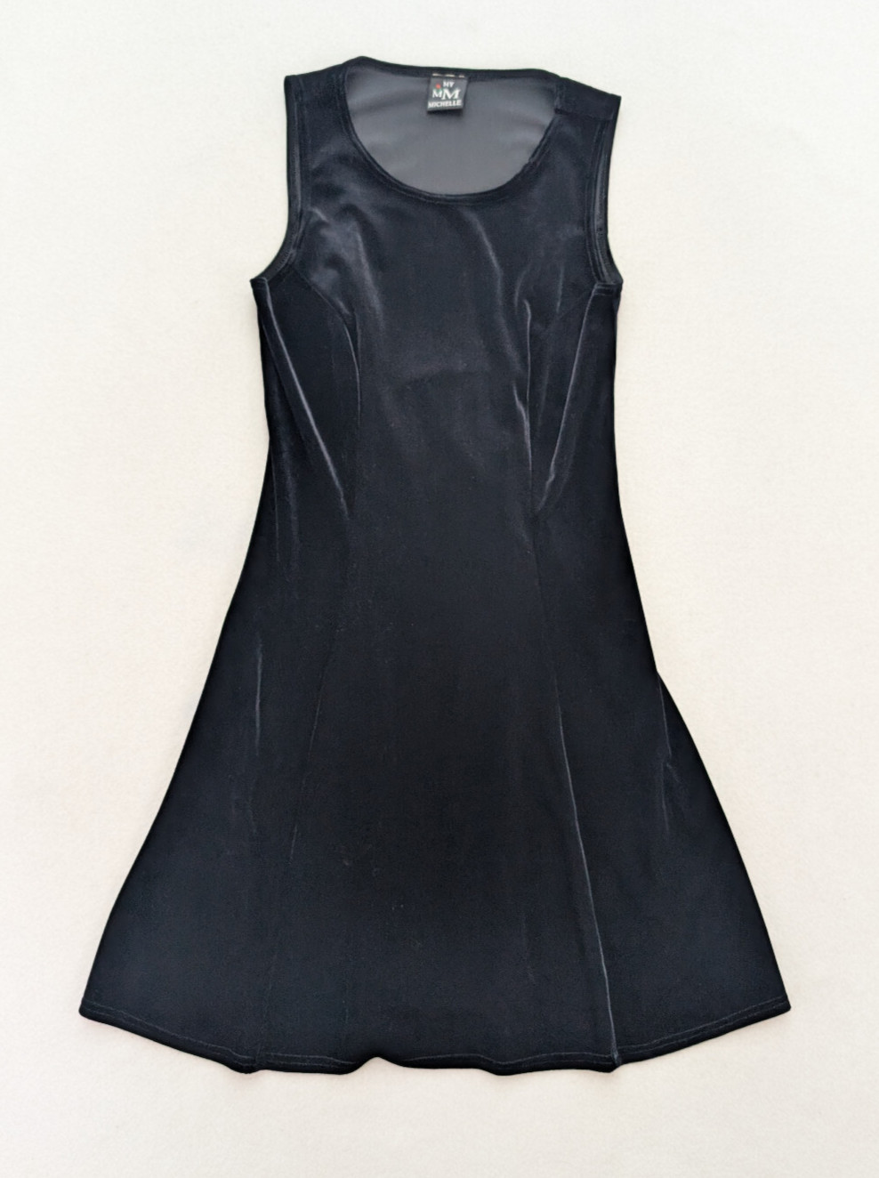 My Michelle Vintage 90s Women’s Velour Dress Size S Black Gothic Whimsigoth