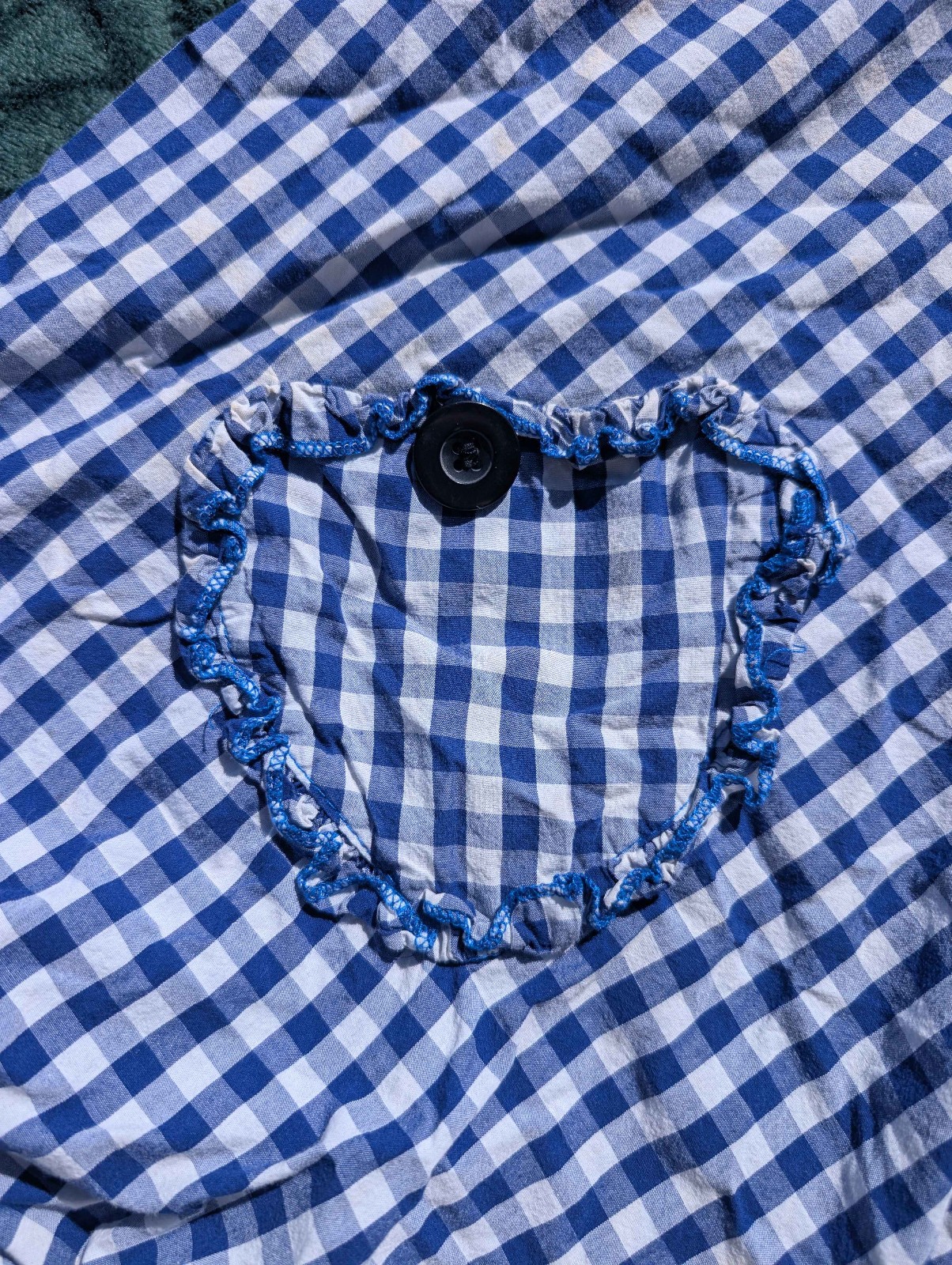 Retro Vintage Sexy 90s Blue White Gingham Rockabilly Pinup Halter Apron Dress