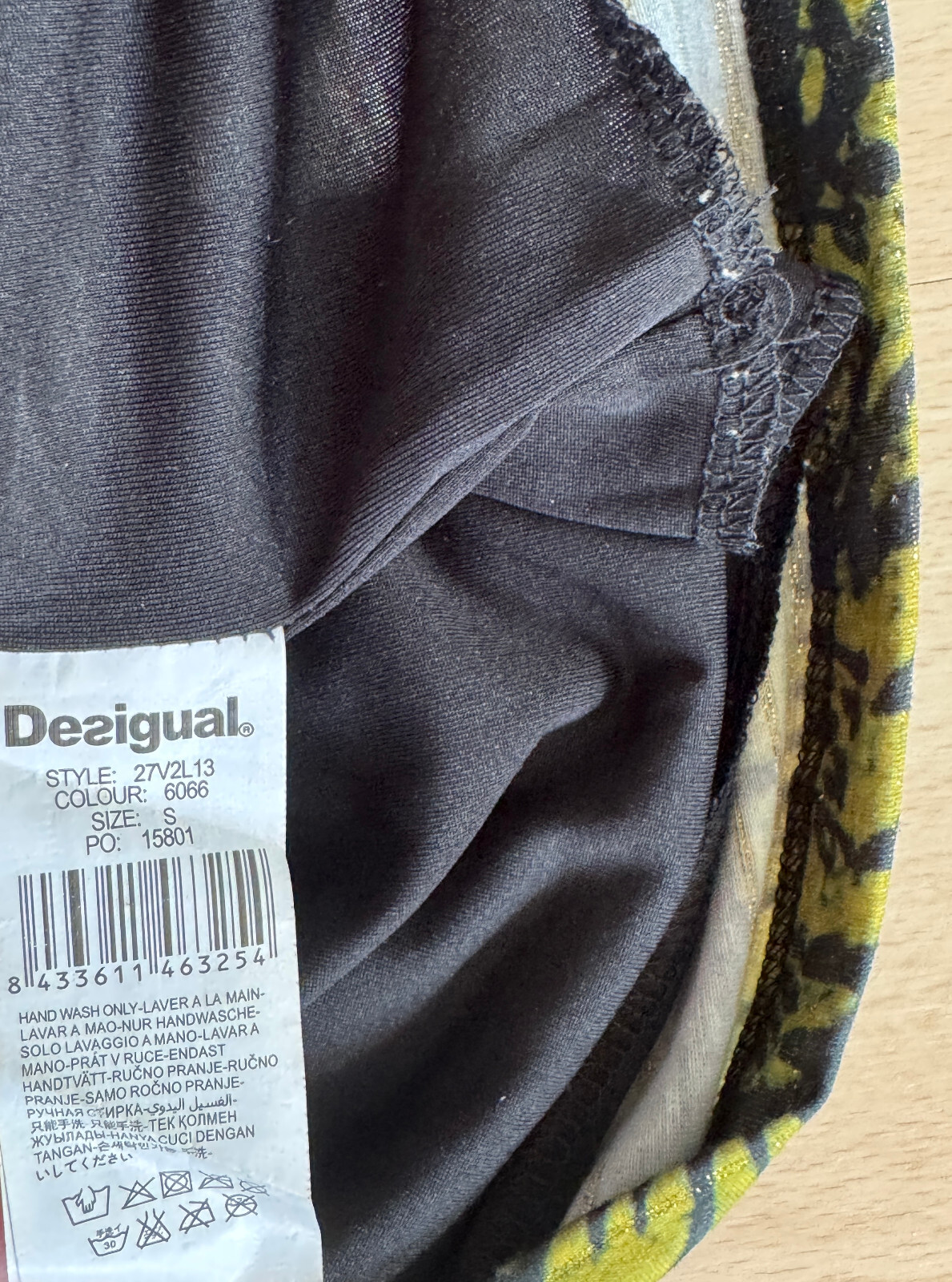 DESIGUAL by CHRISTIAN LACROIX Embroidered Floral Print Dress Beaded Belt Size S