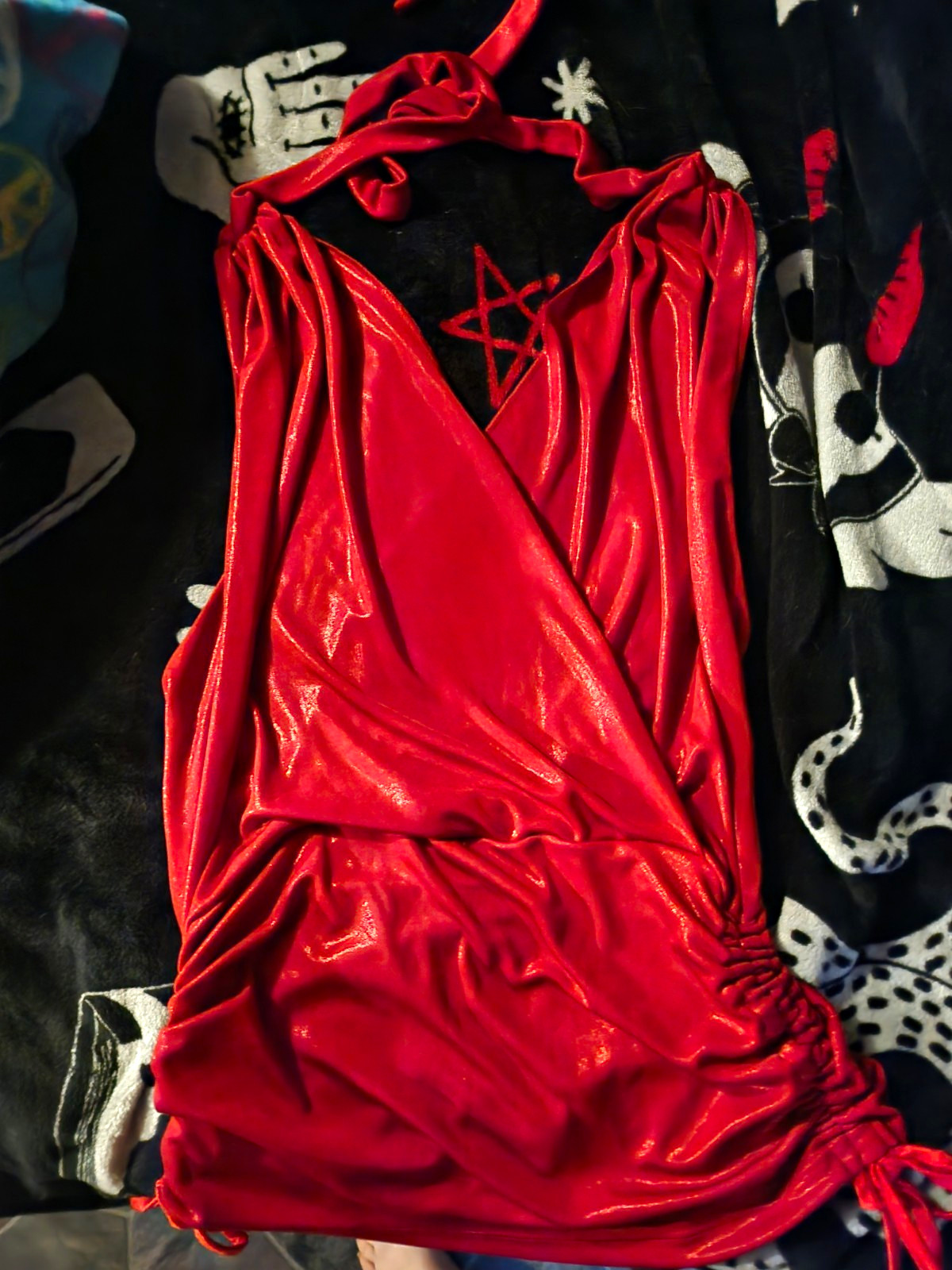 Stripper/dancer Dress Lingerie Small Sparkly Ties Behind Neck Adjustable S/m