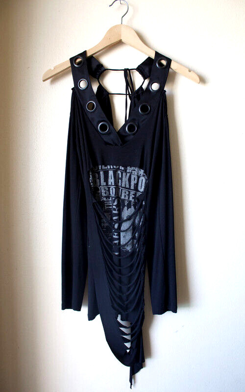 Affliction Dress , Black Short Rock n Roll Dress