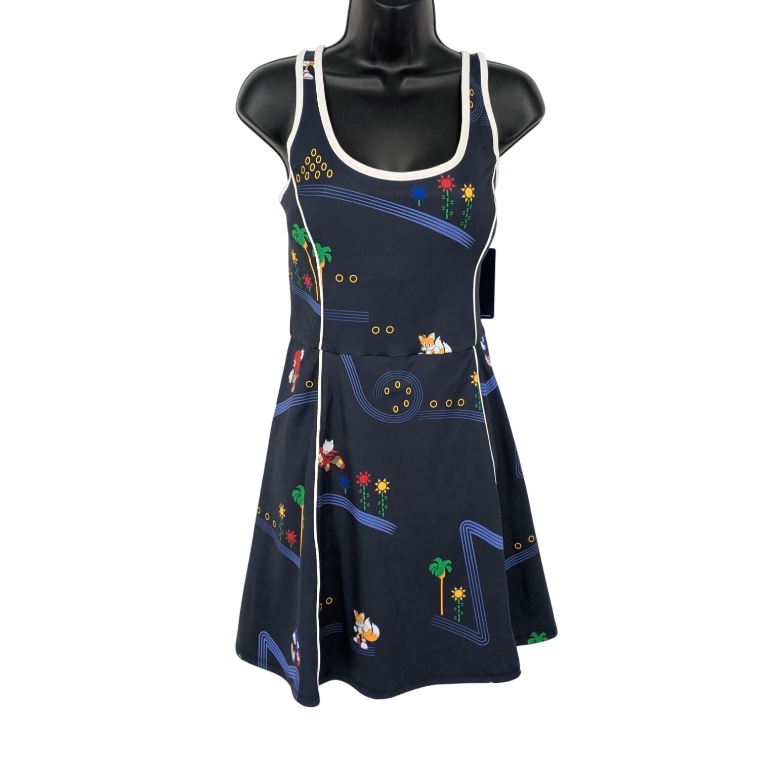 Sonic The Hedgehog Athletic Dress Built In Shorts Gamer Stretch Cosplay Large