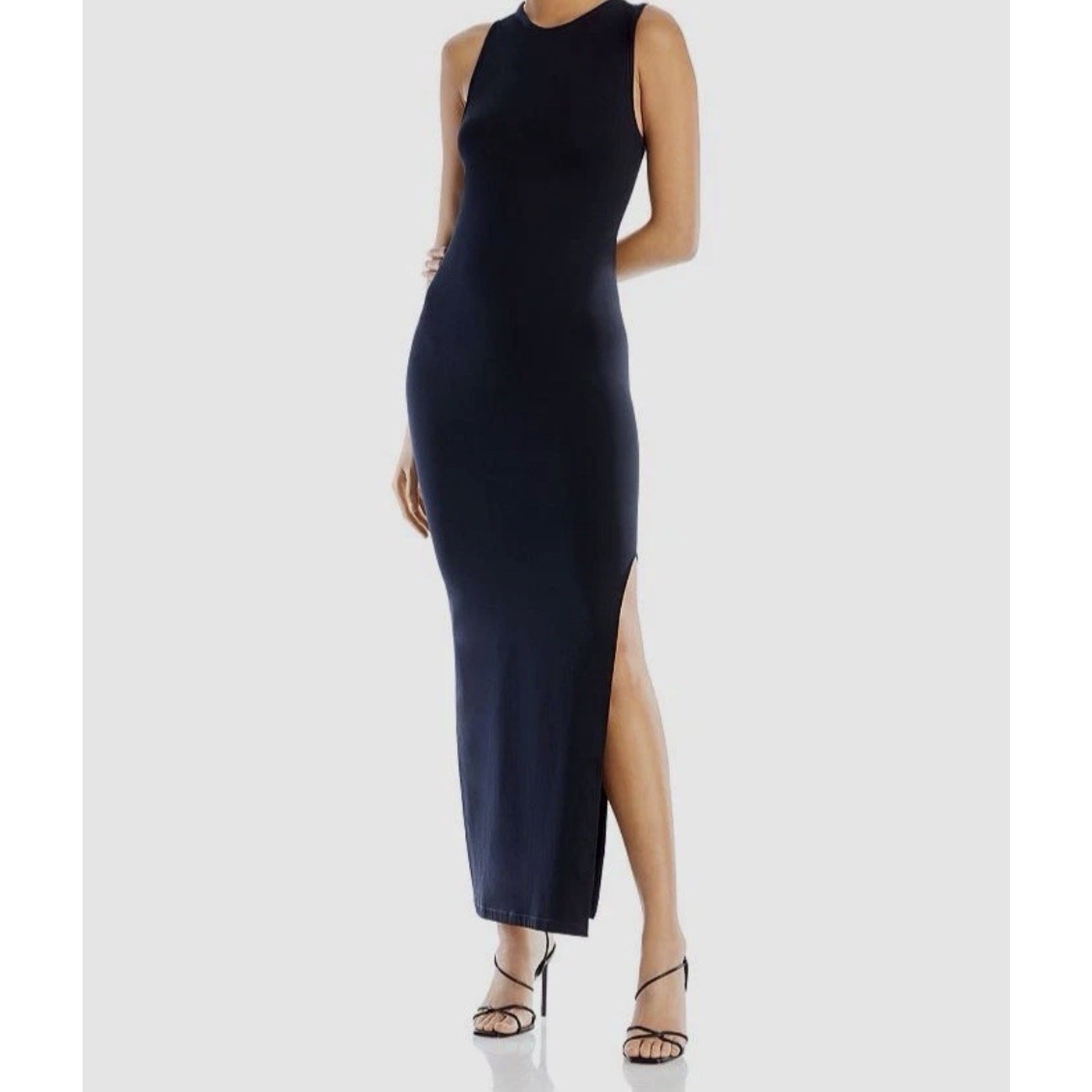 Simon Miller Women’s Lou Back Cutout Side Slit Bodycon Midi Dress Size XS/S