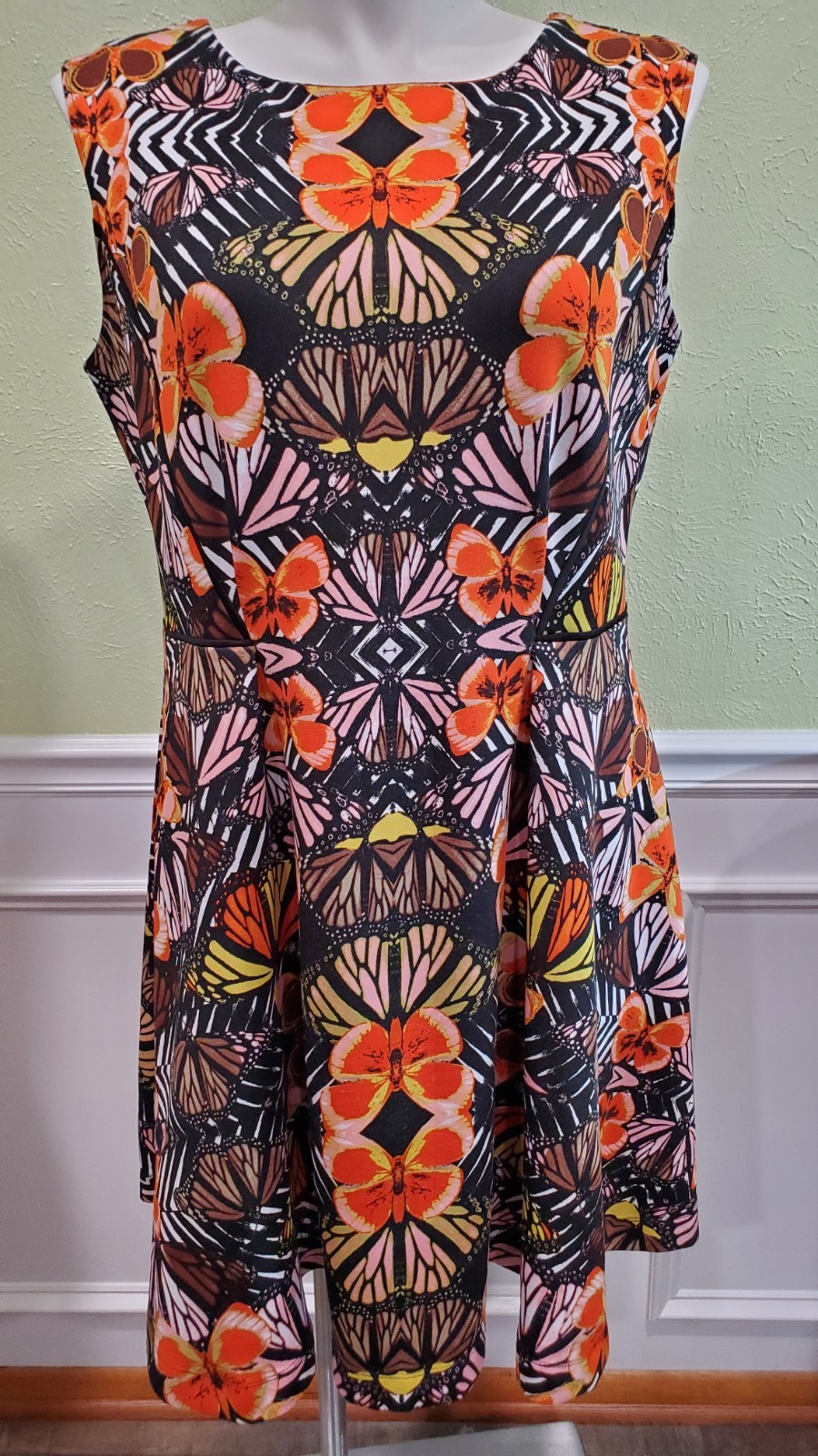 DB Established 1962 Dress 18W Butterfly Print Fit And Flare