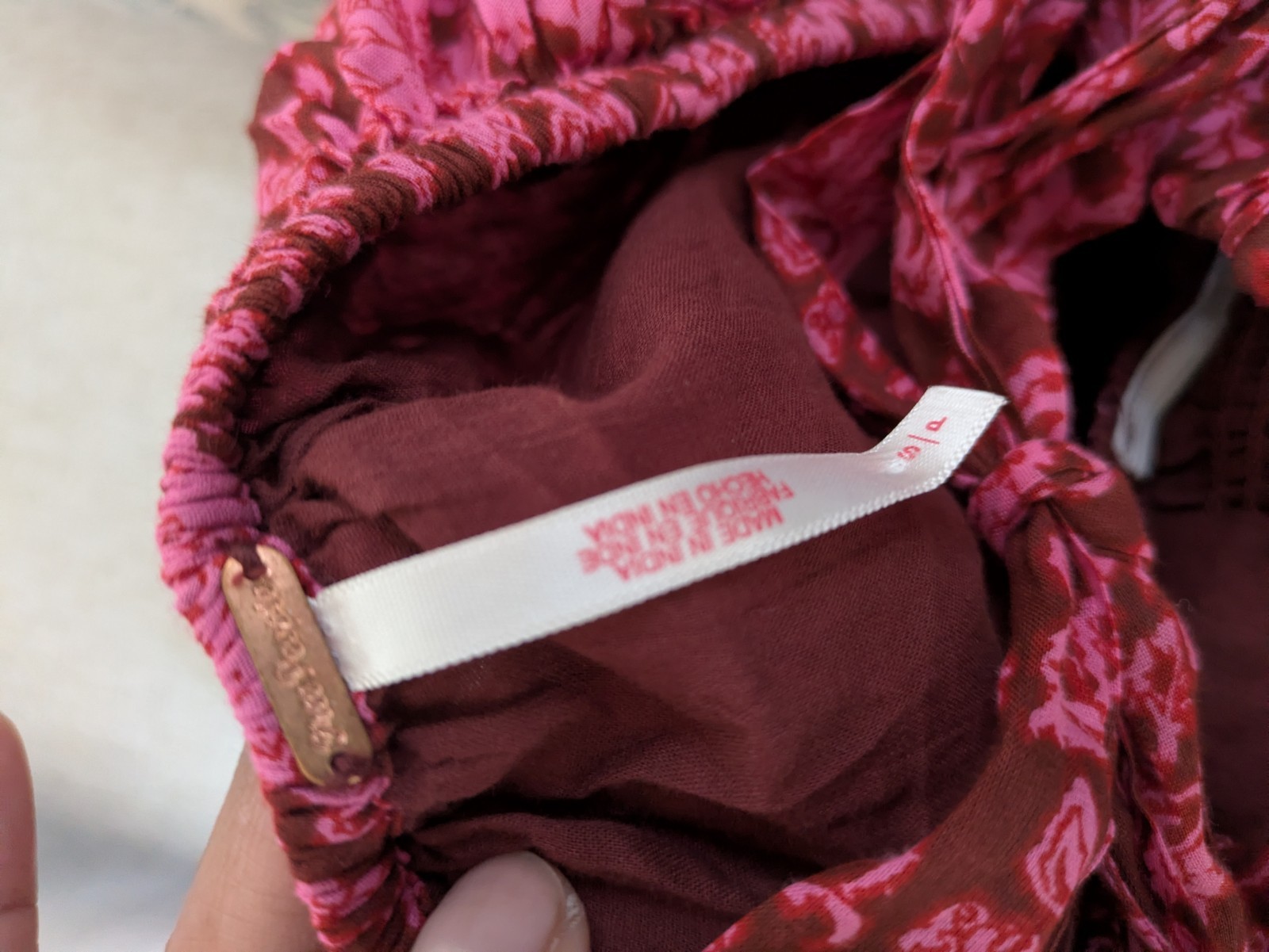 Free People Ultraviolet Smocked Lace-Up Maxi Dress Raspberry Burgundy Floral